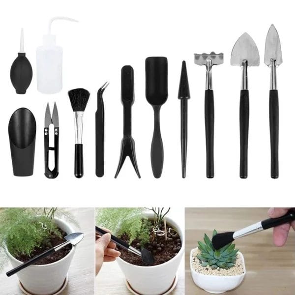 Gardening Kit - 15PCS Mini Tools Set, Watering Bottles, Shovel