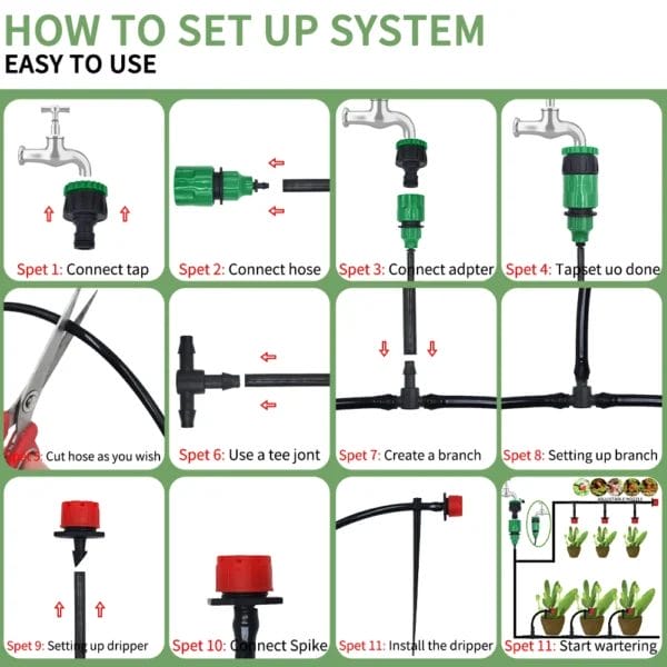 Gardening Kit - 20M Drip Irrigation with Drippers - Image 3