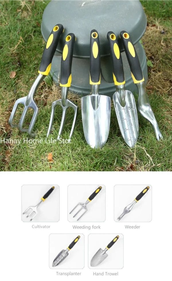 Aluminum Gardening Kit with Ergonomic Handle - Image 5