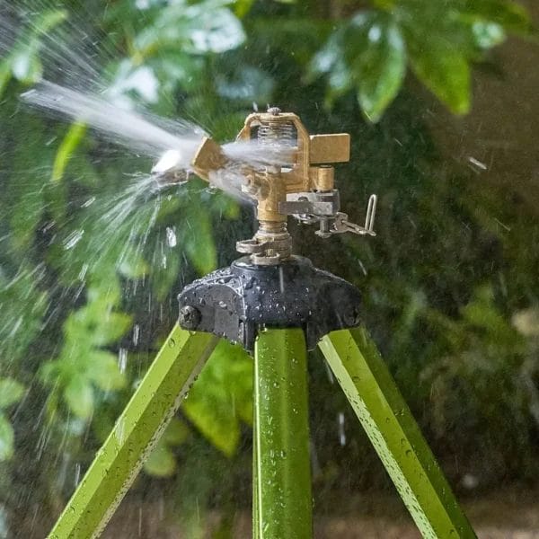 Gardening Kit - 2-Piece Tripod Sprinkler, Brass, 270 - Image 5