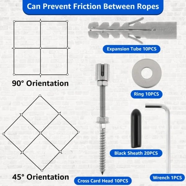 Gardening Kit: Stainless Steel Cable Clamps for Trellis - Image 2