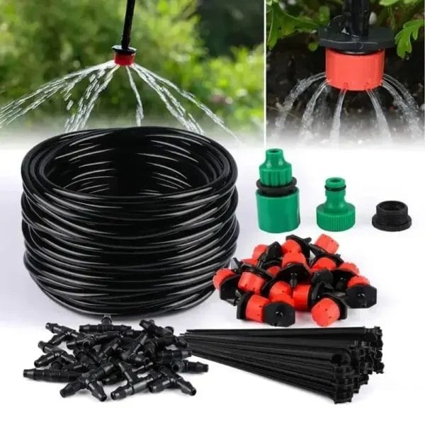 Gardening Kit Drip Irrigation System with 1/4" Nozzles