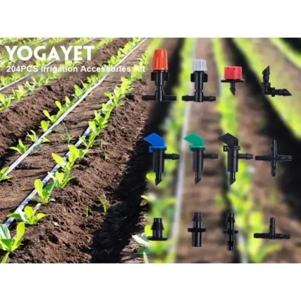 Gardening Kit: 204Pcs Barbed Drip Irrigation Connectors - Image 5