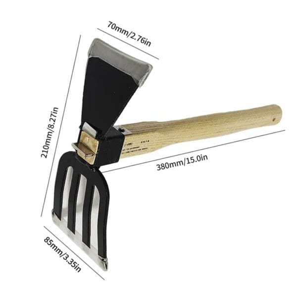 Gardening Kit: Wooden Handle Hoe & Cultivator - Image 6