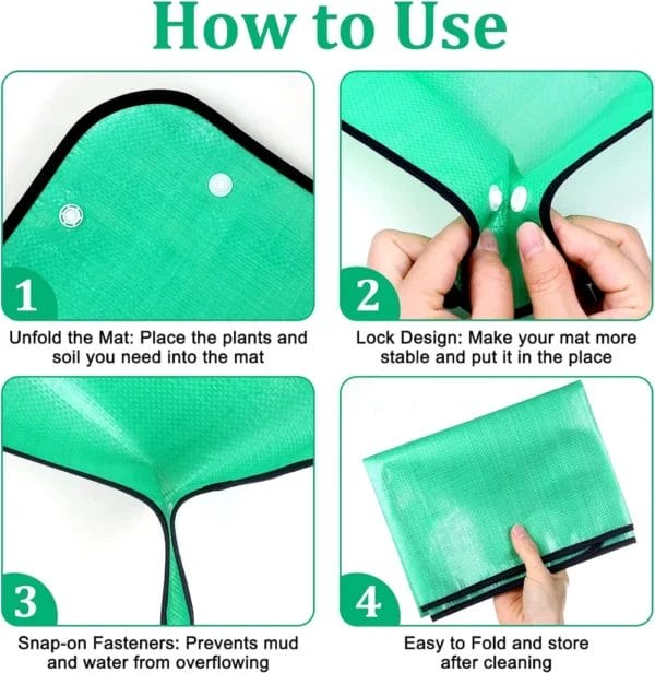 Gardening Kit: Waterproof Foldable Potting Mat - Image 4