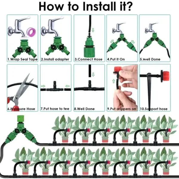 Gardening Kit: Drip Irrigation System for Plants & Lawn - Image 6